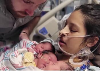 After nearly dying delivering triplets, a Texas mother said she doesn't remember giving birth.(