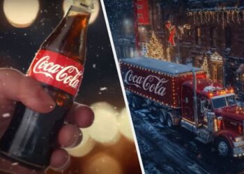 Stills from Coca-Cola's new AI-generated ad campaign Coca-Cola.