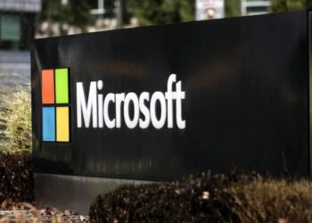 Microsoft signage is seen at the company's headquarters in Redmond, Washington.