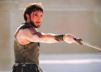 Paul Mescal as Lucius in Gladiator II.