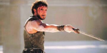 Paul Mescal as Lucius in Gladiator II.