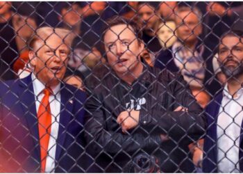 US President-elect Donald Trump, Tesla and SpaceX CEO Elon Musk and Donald Trump Jr. (R).