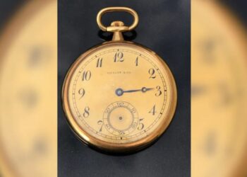 Captain Rostron's gold pocket watch sold for a record-breaking £1.56 million at auction.