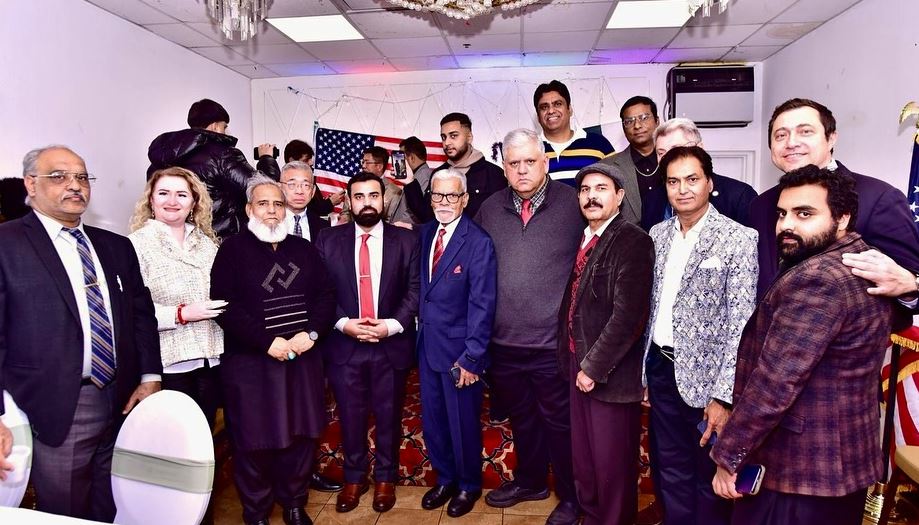 At a victory party hosted by the Pakistani-American Republican Party in Brooklyn.