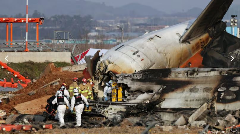 South Korean authorities are still trying to determine the cause of Sunday's crash.