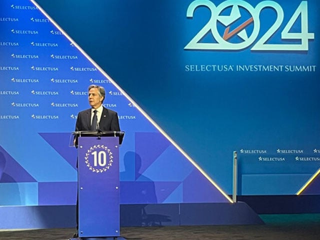 US Secretary of State Antony Blinken during the 2024 SelectUSA Investment Summit in June 2024.
