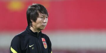 China national football team coach Li Tie at Sharjah Stadium in Sharjah.