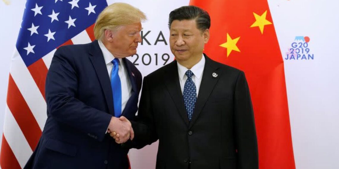 US President-elect Donald Trump talks to China's President Xi Jinping .