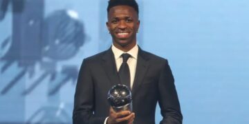 Vinicius Junior of Real Madrid is ma,ed the Best Men's FIFA Player.