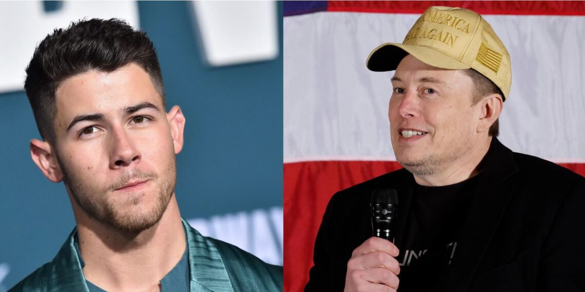 Nick Jonas and Elon Musk had a cheeky exchange on X .