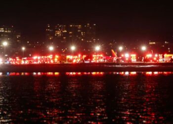 American Airlines jet collides with US Army Black Hawk helicopter near DC's Reagan Airport, investigation underway.