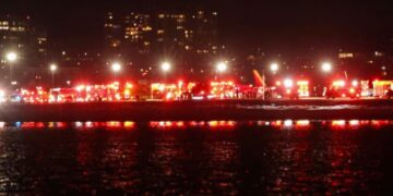 American Airlines jet collides with US Army Black Hawk helicopter near DC's Reagan Airport, investigation underway.
