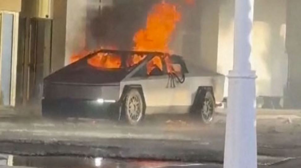 Fireworks, gas tanks and camping fuel used in Tesla Cybertruck explosion outside Las Vegas Trump Hotel.