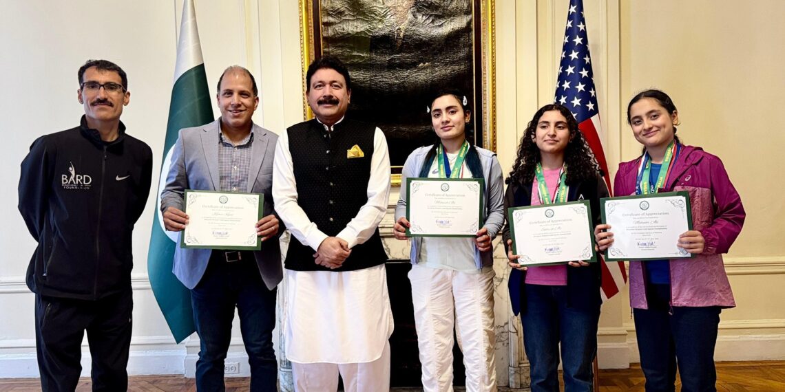 Consul General Honours Young Pakistani Female Squash Champions