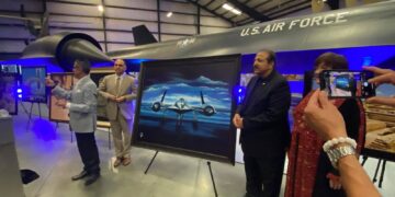 Historic Unveiling of SR-71 Blackbird Painting by Pakistani-American Artist Irfan Murtaza