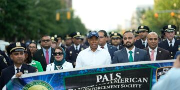 Mayor Eric Adams Honors Pakistani-American Law Enforcement at Independence Day Flag-Raising Ceremony