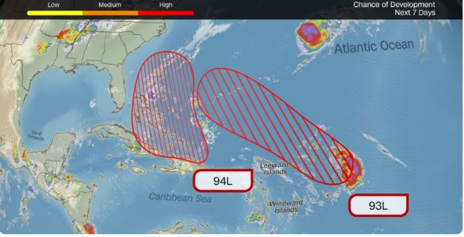 Hurricane Season Alert: Invest 93L and 94L Show Signs of Organization